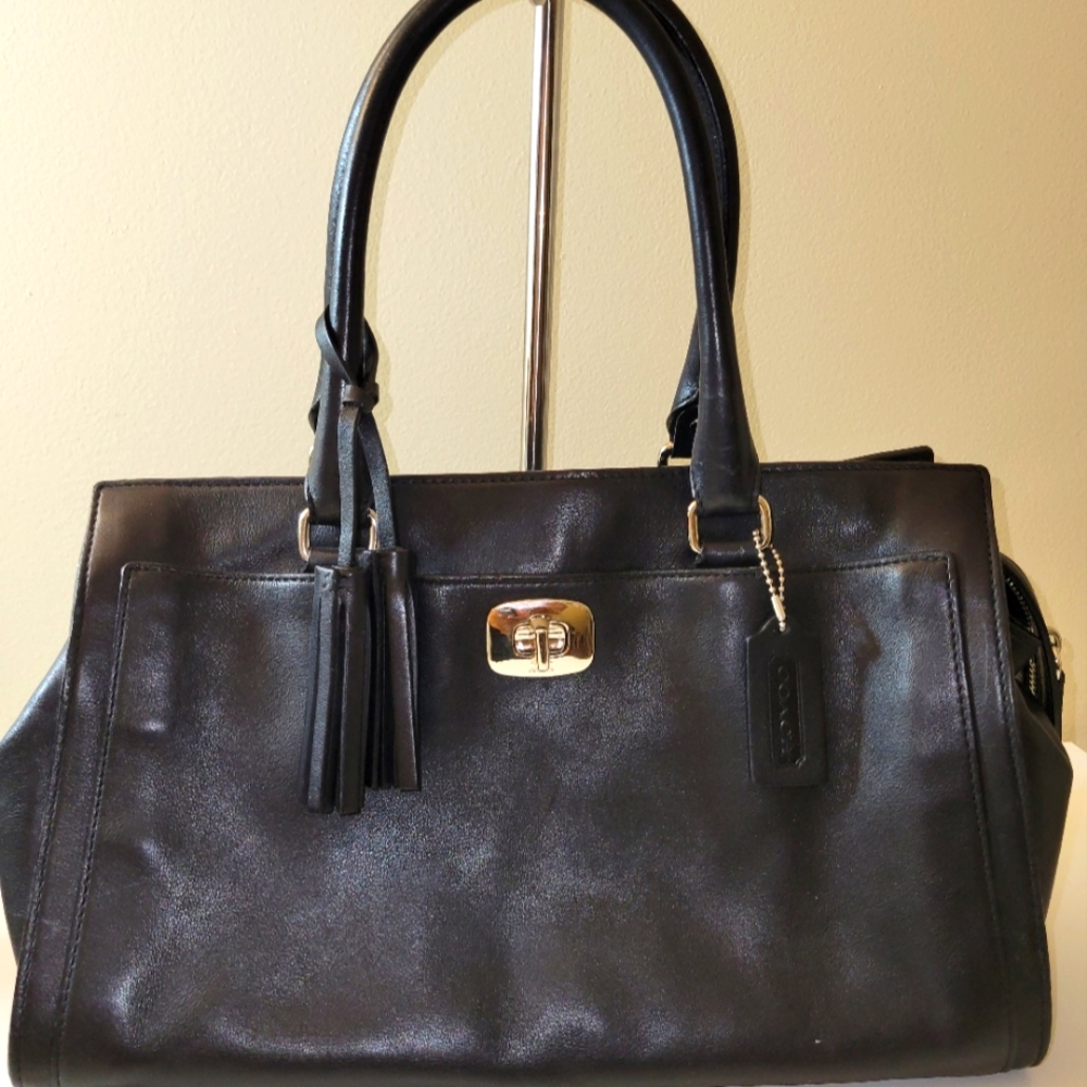 Coach handbag Leather, Black - Vintage Retail